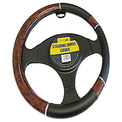 wood effect steering wheel cover